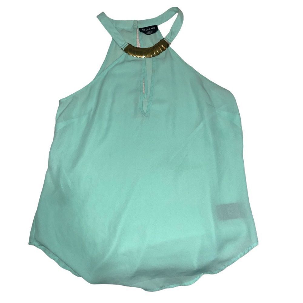 Bebe blue halter top 